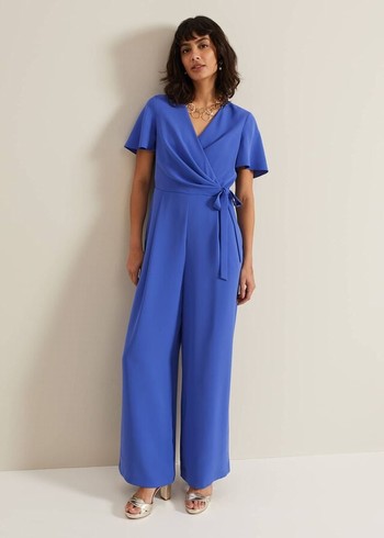 Phase Eight Julissa Blue Wide Leg Dress Blue USA | 0846975-OP